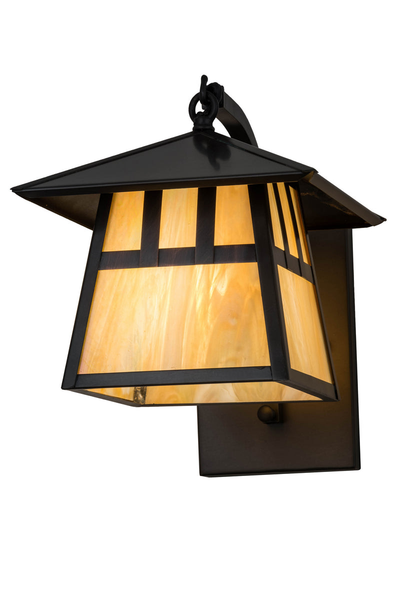 Meyda Tiffany 91597 One Light Wall Sconce, Craftsman Brown