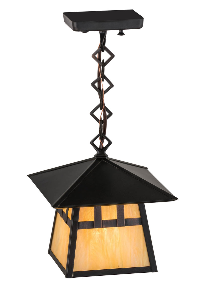 Meyda Tiffany 92202 One Light Pendant, Craftsman Brown