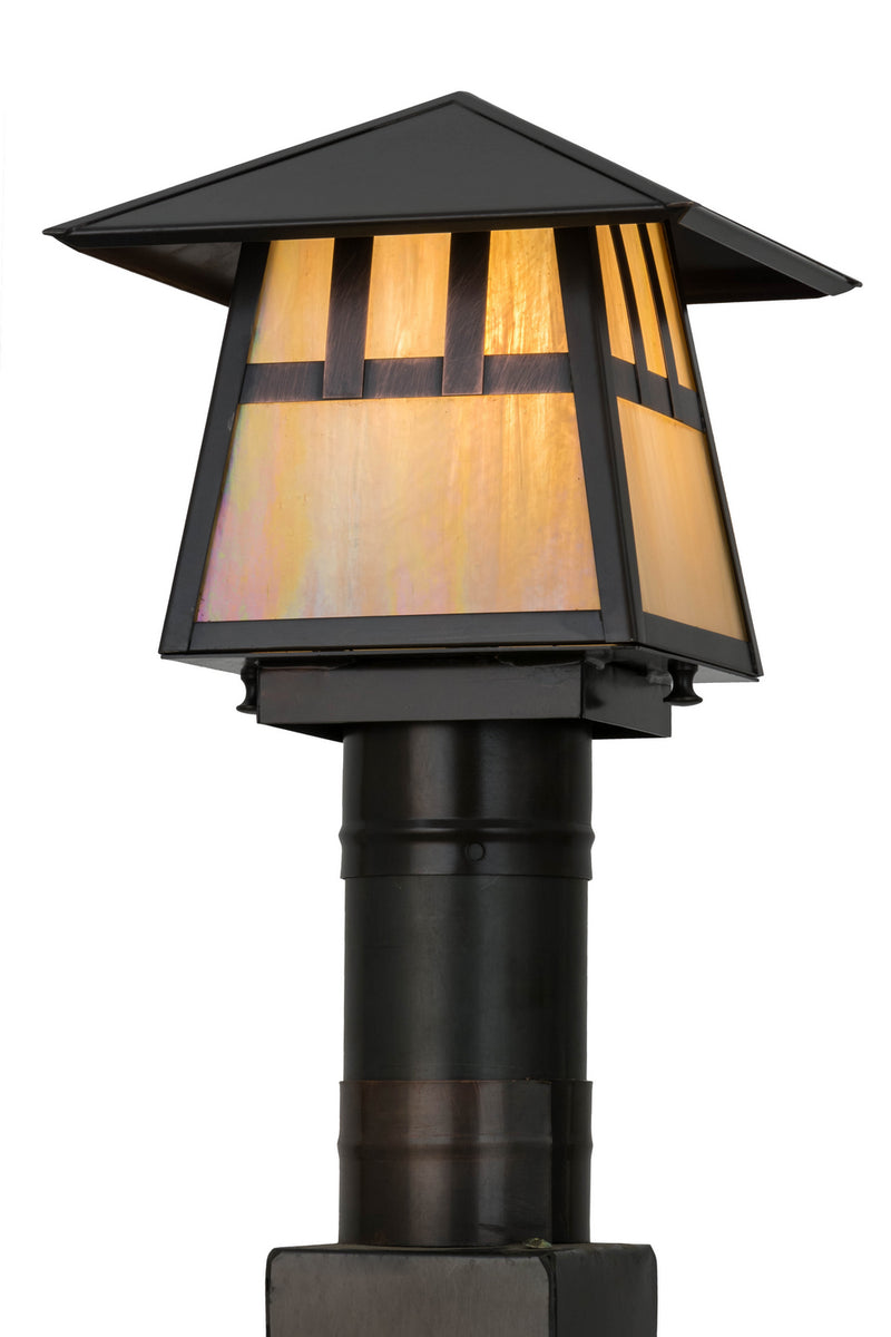 Meyda Tiffany 92517 One Light Post Mount, Craftsman Brown