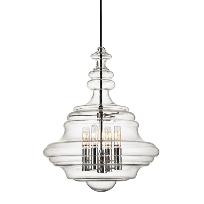 Hudson Valley 4016-PN Four Light Lantern, Polished Nickel