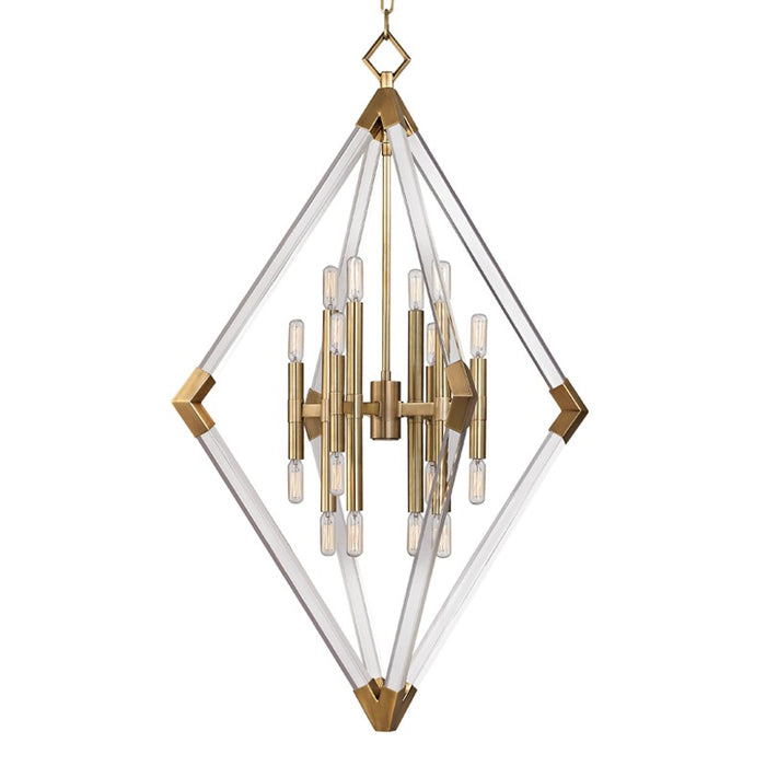 Hudson Valley 4630-AGB 16 Light Chandelier, Aged Brass