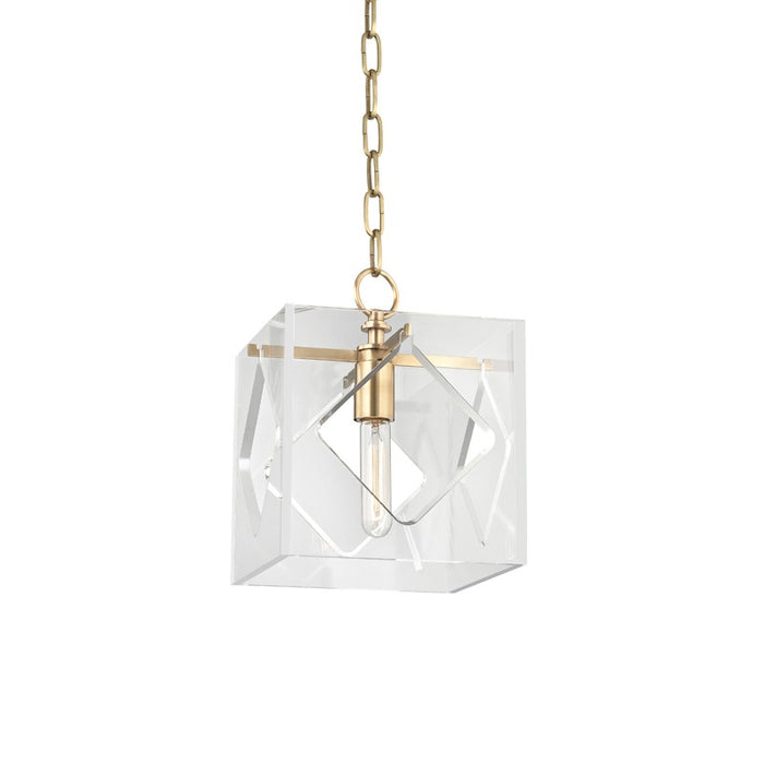 Hudson Valley 5909-AGB One Light Lantern, Aged Brass