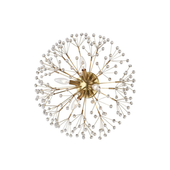 Hudson Valley 6000-AGB Four Light Semi Flush Mount, Aged Brass