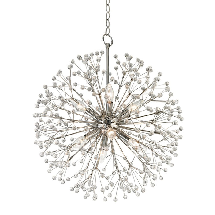 Hudson Valley 6020-PN Eight Light Chandelier, Polished Nickel