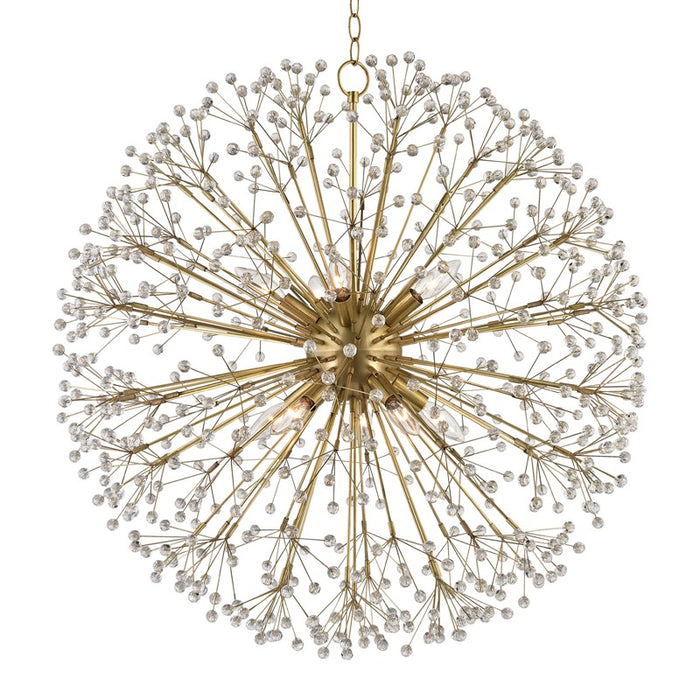 Hudson Valley 6030-AGB Ten Light Chandelier, Aged Brass