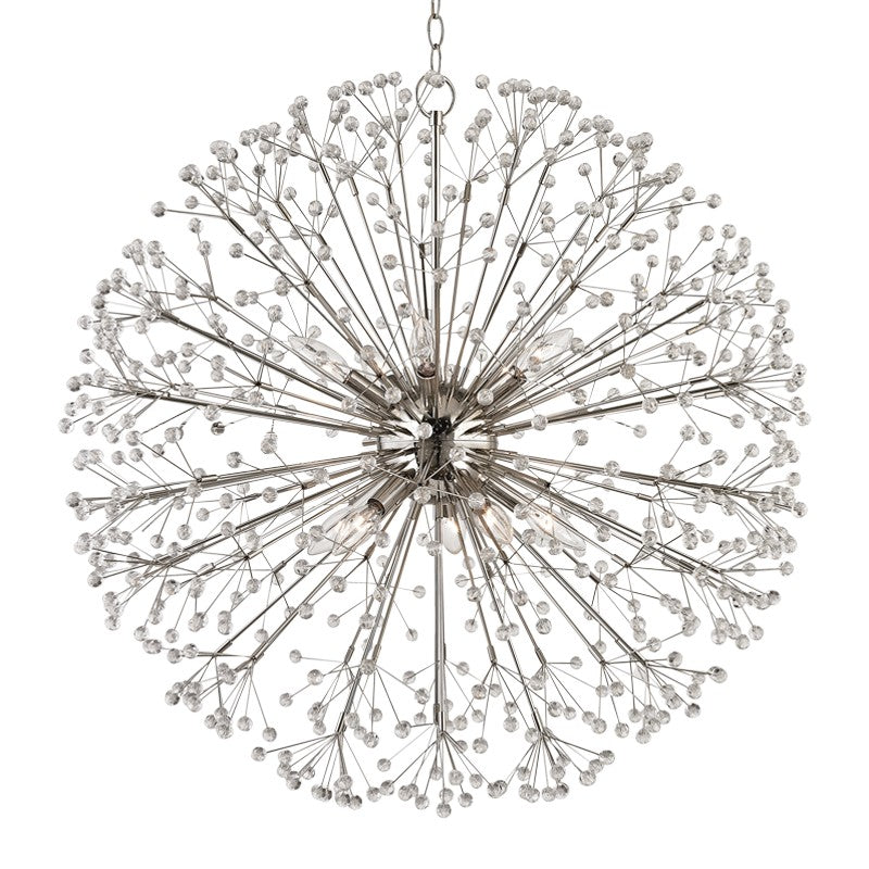 Hudson Valley 6030-PN Ten Light Chandelier, Polished Nickel