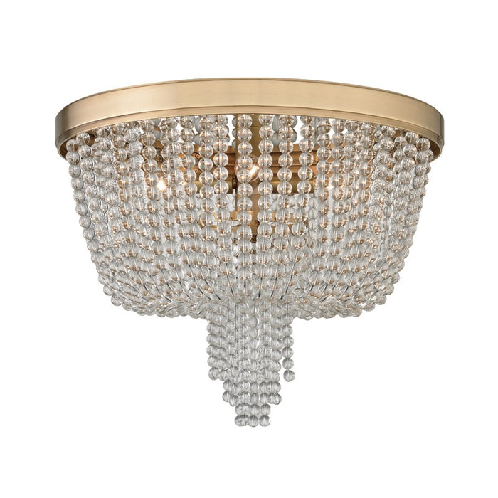 Hudson Valley 9008-AGB Four Light Flush Mount, Aged Brass