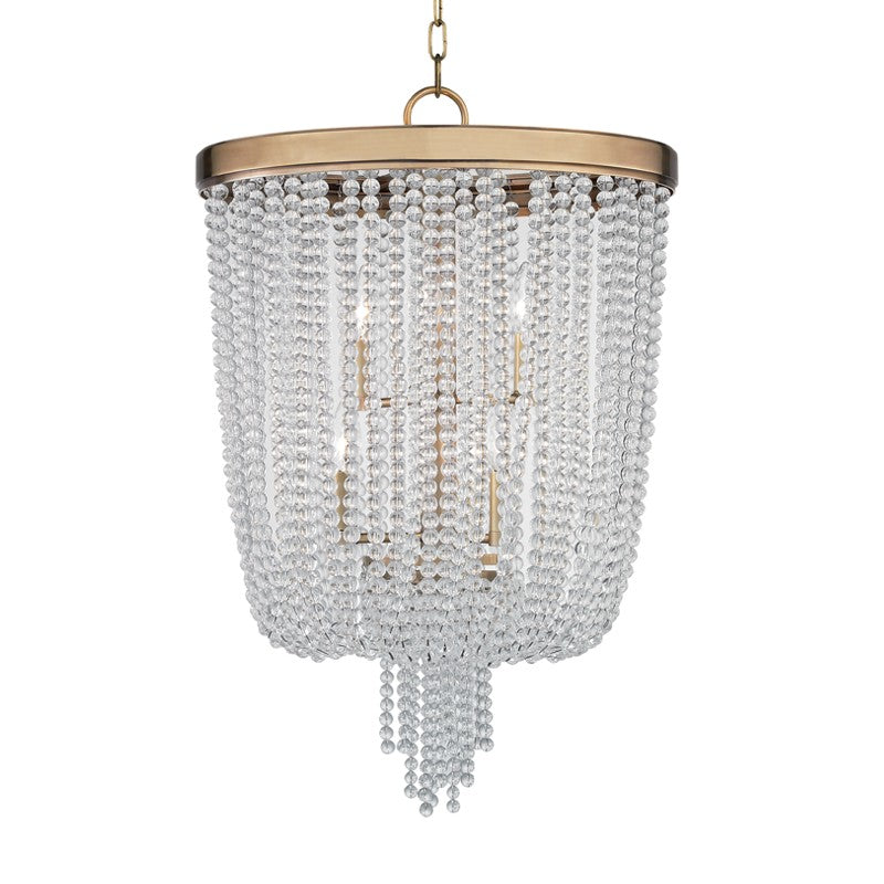 Hudson Valley 9018-AGB Six Light Chandelier, Aged Brass