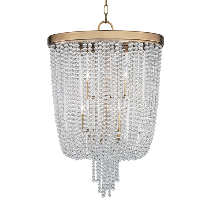 Hudson Valley 9018-AGB Six Light Chandelier, Aged Brass