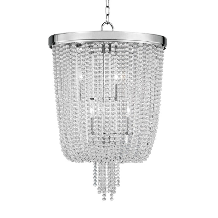 Hudson Valley 9018-PN Six Light Chandelier, Polished Nickel