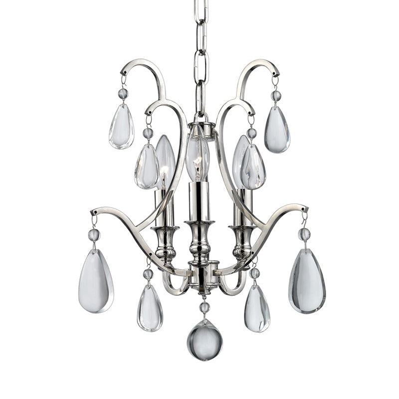 Hudson Valley 9303-PN Three Light Semi Flush Mount/Pendant, Polished Nickel