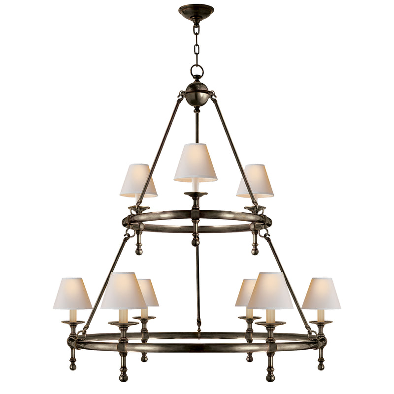 Visual Comfort Signature SL 5813BZ-NP Nine Light Chandelier, Bronze