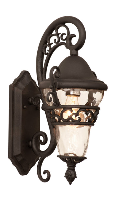 Kalco 9411MB One Light Outdoor Wall Bracket, Textured Matte Black
