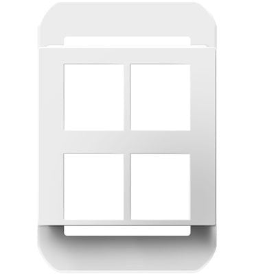 Legrand AC4PFW1 4-Port Frame, White