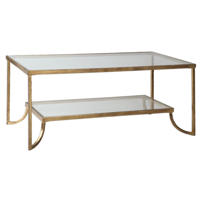 Uttermost 24540 Coffee Table, Antique Gold