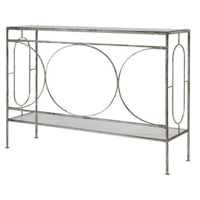Uttermost 24541 Console Table, Antique Silver
