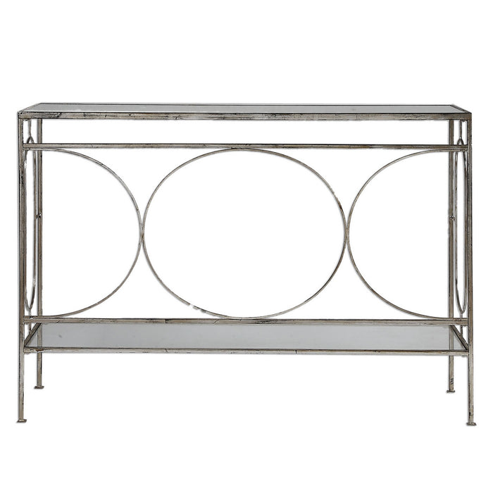 Uttermost 24541 Console Table, Antique Silver