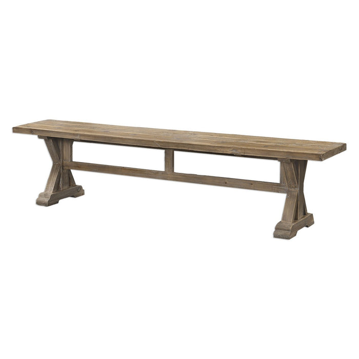 Uttermost 24558 Bench, Distressed Patina