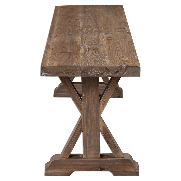 Uttermost 24558 Bench, Distressed Patina