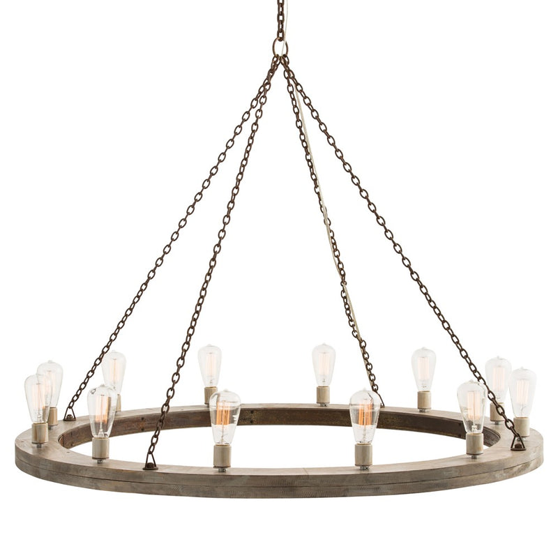 Arteriors 84174 12 Light Chandelier, Gray