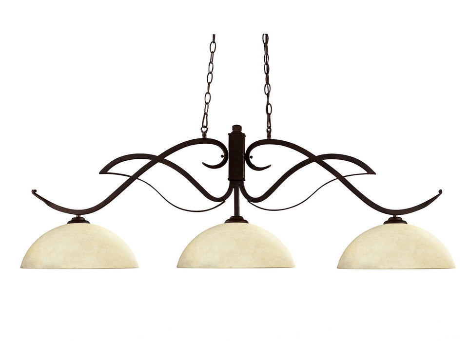 Z-Lite 126BRZ-DGM14 Three Light Billiard, Bronze