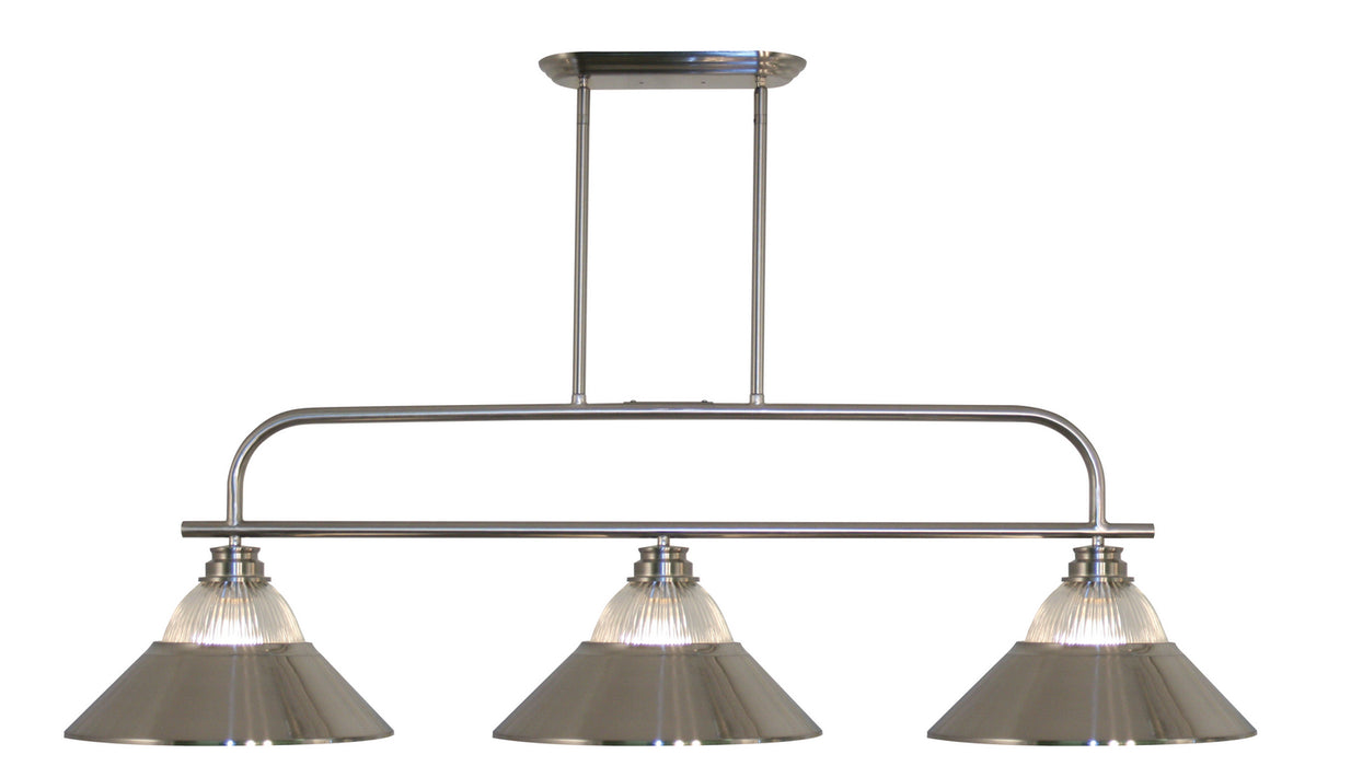 Z-Lite 437-3BN-RBN Three Light Billiard, Brushed Nickel