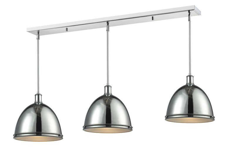 Z-Lite 711P13-3CH Three Light Linear Chandelier, Chrome