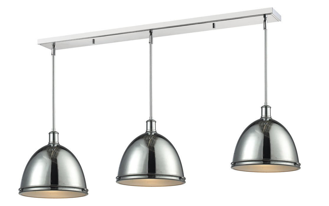 Z-Lite 711P13-3CH Three Light Linear Chandelier, Chrome