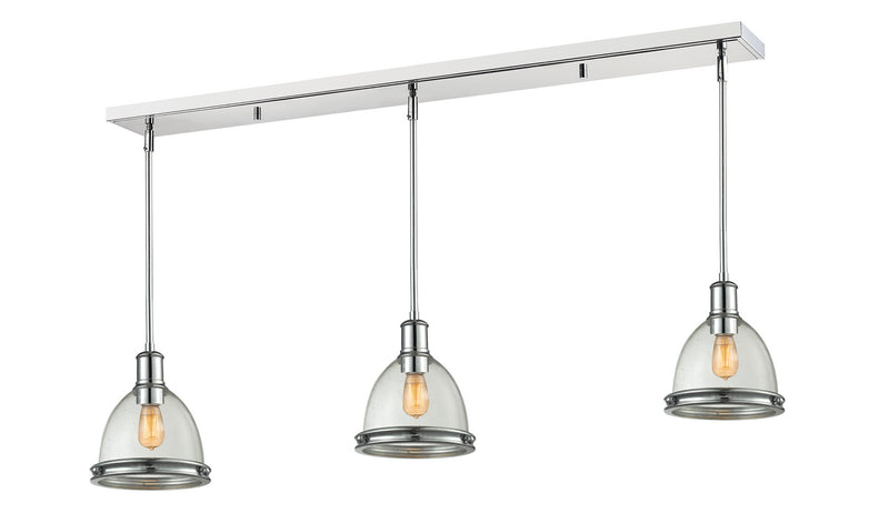 Z-Lite 719MP-3CH Three Light Linear Chandelier, Chrome
