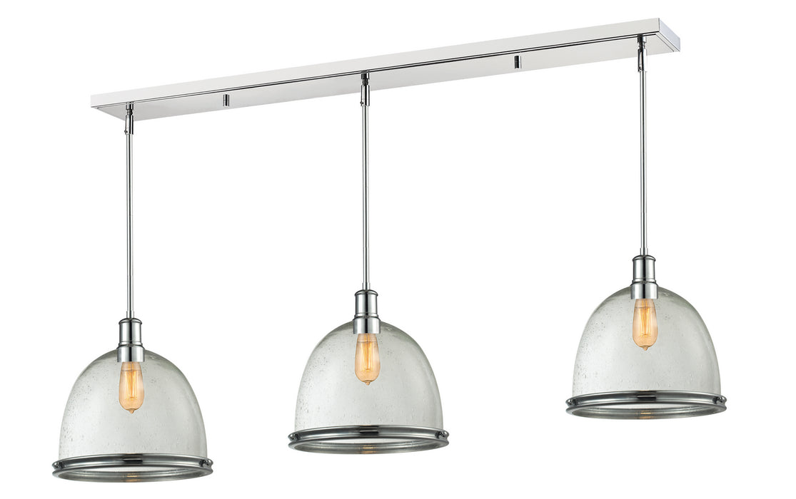 Z-Lite 719P13-3CH Three Light Linear Chandelier, Chrome