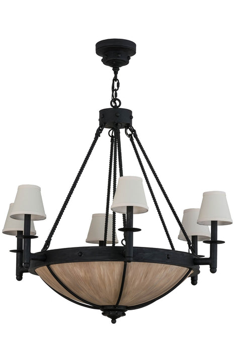 Meyda Tiffany 157167 Ten Light Chandelier, Costello Black