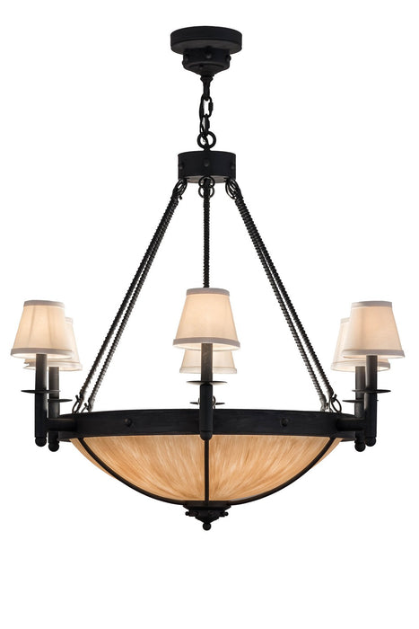 Meyda Tiffany 157167 Ten Light Chandelier, Costello Black