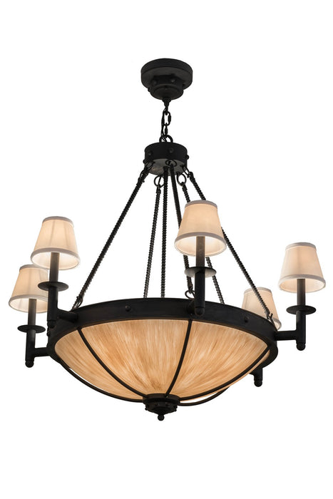 Meyda Tiffany 157167 Ten Light Chandelier, Costello Black
