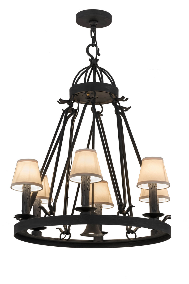 Meyda Tiffany 157287 Seven Light Chandelier, Costello Black