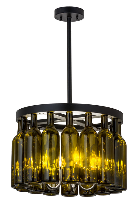 Meyda Tiffany 164832 Five Light Chandelier, Textured Black