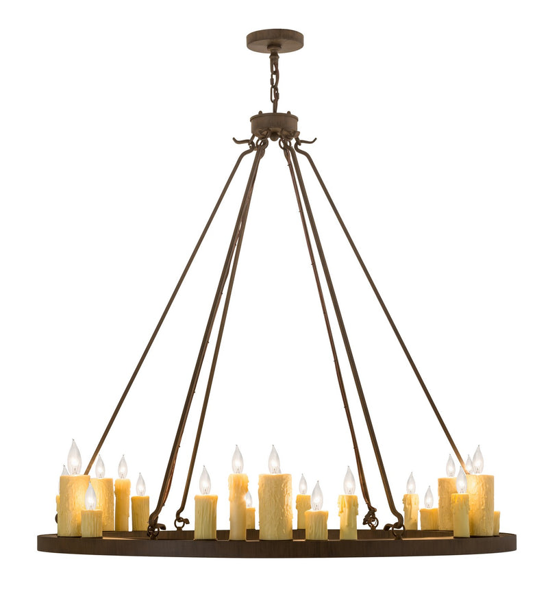 Meyda Tiffany 165065 24 Light Chandelier, Classic Rust