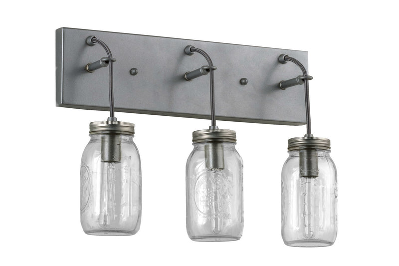 Meyda Tiffany 165431 Three Light Vanity, Sparkle Silver