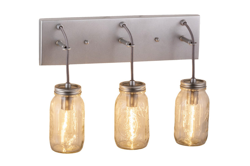Meyda Tiffany 165431 Three Light Vanity, Sparkle Silver