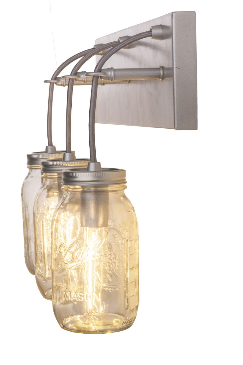 Meyda Tiffany 165431 Three Light Vanity, Sparkle Silver