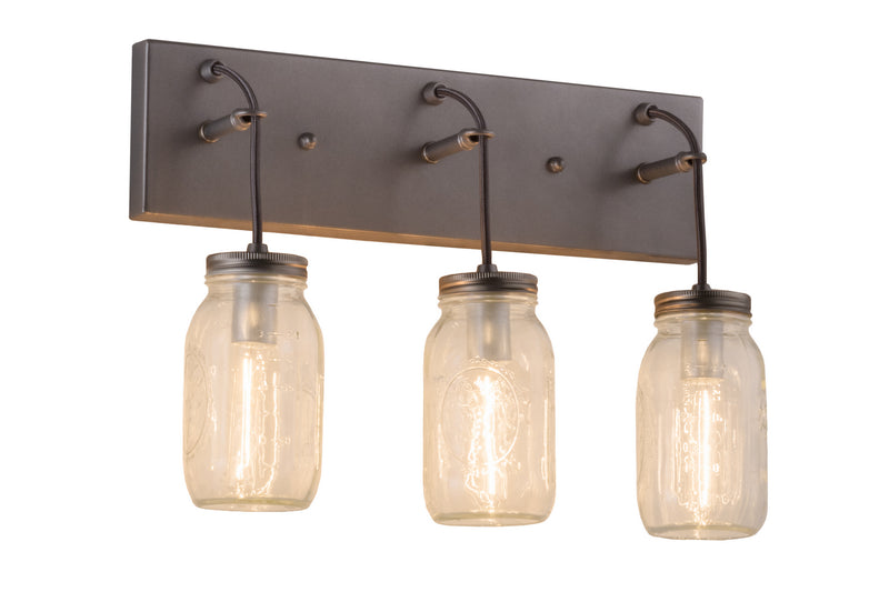 Meyda Tiffany 165431 Three Light Vanity, Sparkle Silver