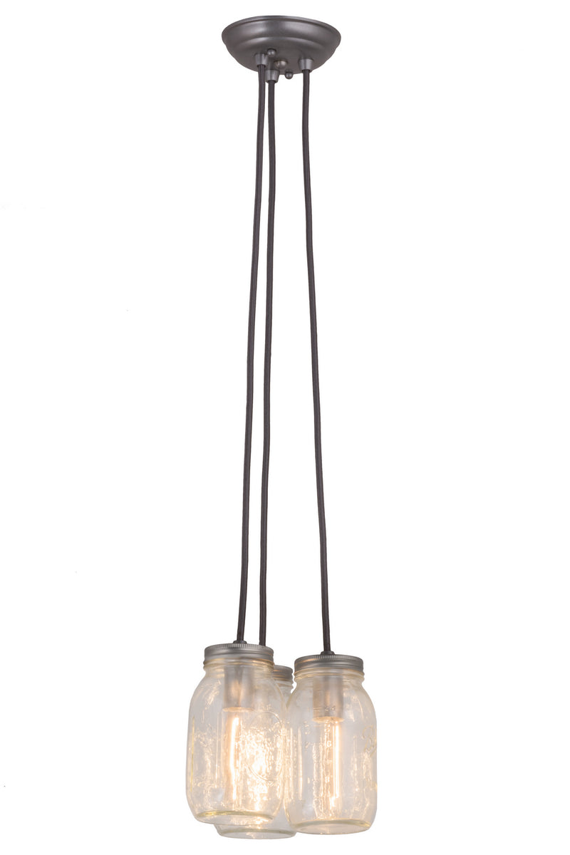 Meyda Tiffany 165847 Three Light Pendant, Sparkle Silver
