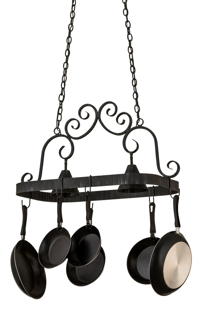 Meyda Tiffany 166119 Two Light Pot Rack, Antique Iron Gate