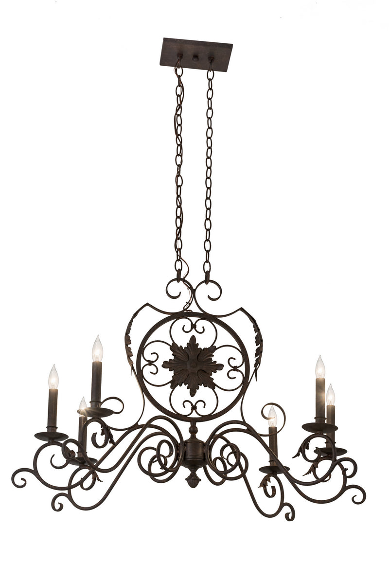 Meyda Tiffany 166498 Six Light Chandelier, Cajun Spice