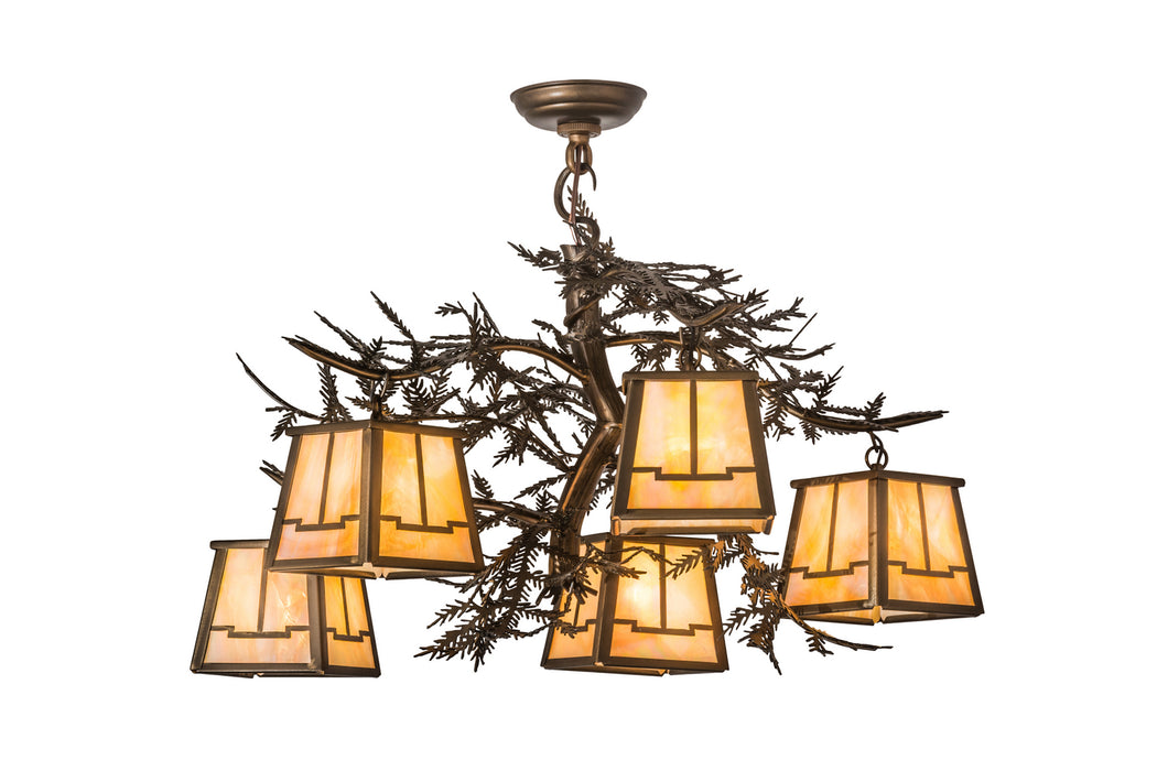 Meyda Tiffany 166720 Five Light Chandelier, Antique Copper
