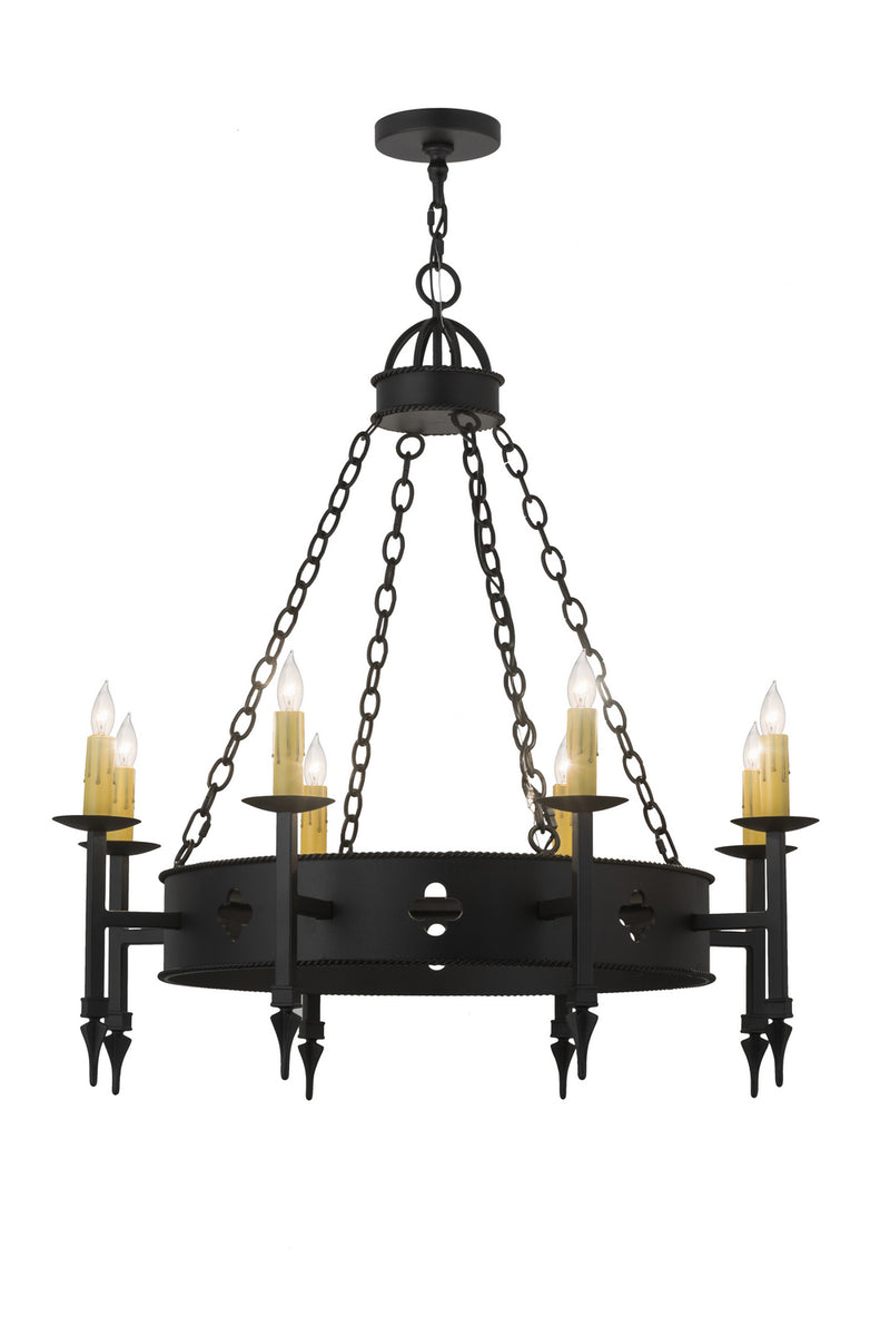 Meyda Tiffany 167058 Eight Light Chandelier, Black