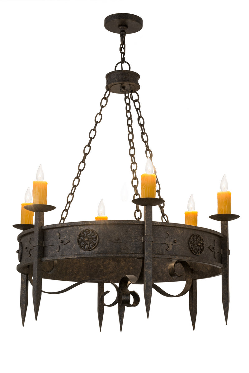 Meyda Tiffany 167203 Six Light Chandelier, Golden Bronze