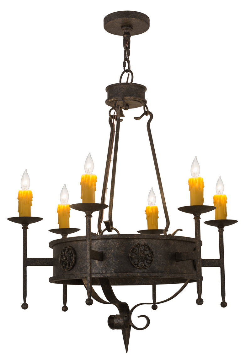Meyda Tiffany 167204 Six Light Chandelier, Golden Bronze