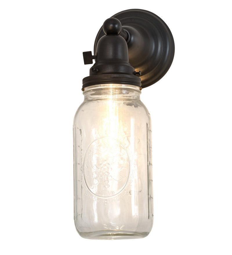 Meyda Tiffany 167353 One Light Wall Sconce, Craftsman Brown