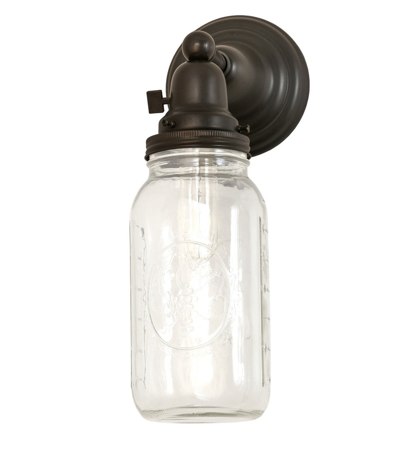 Meyda Tiffany 167353 One Light Wall Sconce, Craftsman Brown