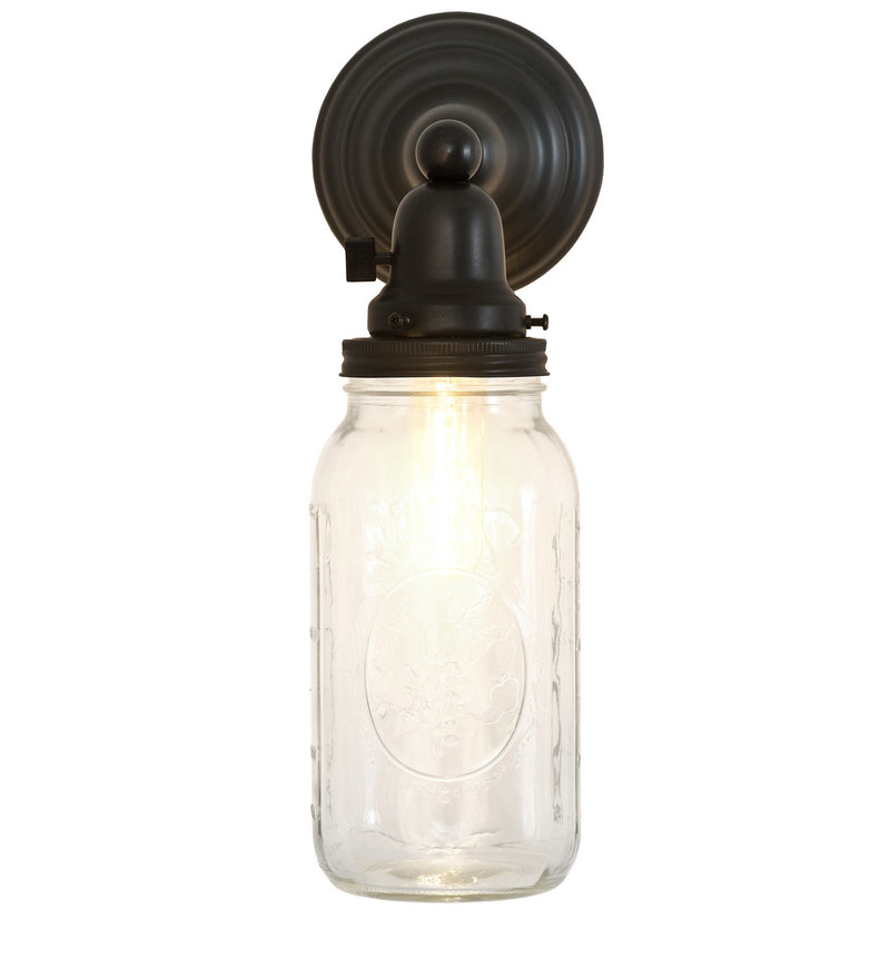 Meyda Tiffany 167353 One Light Wall Sconce, Craftsman Brown